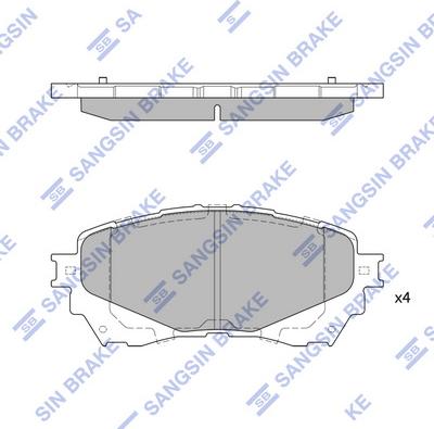 Hi-Q SP1728 - Kit pastiglie freno, Freno a disco autozon.pro