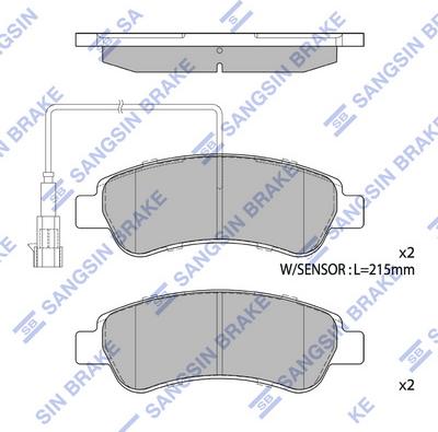 Hi-Q SP1727A - Kit pastiglie freno, Freno a disco autozon.pro