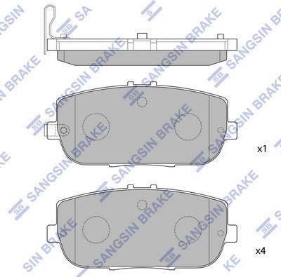 Hi-Q SP1771 - Kit pastiglie freno, Freno a disco autozon.pro