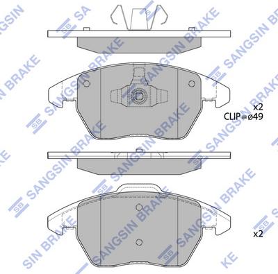 Hi-Q SP2098A - Kit pastiglie freno, Freno a disco autozon.pro