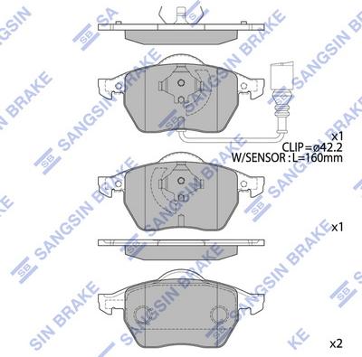 Hi-Q SP2097 - Kit pastiglie freno, Freno a disco autozon.pro