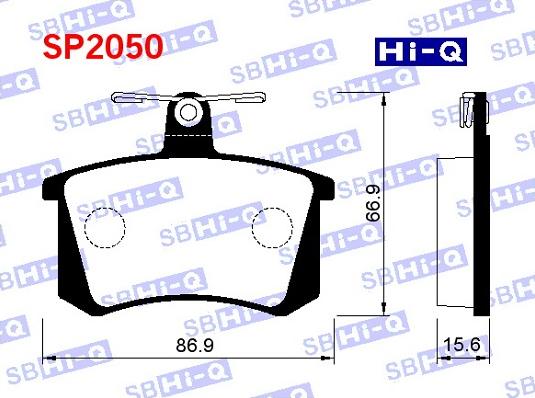 Hi-Q SP2050 - Kit pastiglie freno, Freno a disco autozon.pro