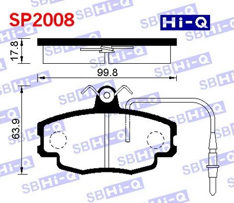 Hi-Q SP2008 - Kit pastiglie freno, Freno a disco autozon.pro