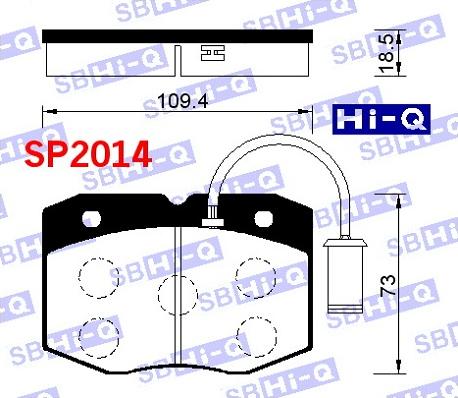 Hi-Q SP2014 - Kit pastiglie freno, Freno a disco autozon.pro