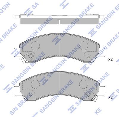 Hi-Q SP2088 - Kit pastiglie freno, Freno a disco autozon.pro