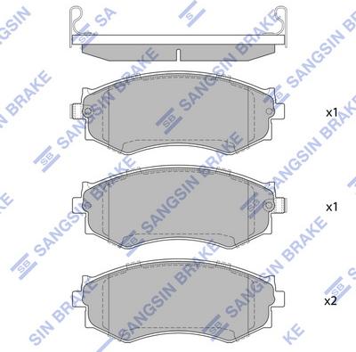 Hi-Q SP2034A - Kit pastiglie freno, Freno a disco autozon.pro