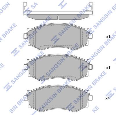 Hi-Q SP2034B - Kit pastiglie freno, Freno a disco autozon.pro