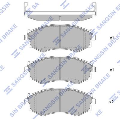 Hi-Q SP2034 - Kit pastiglie freno, Freno a disco autozon.pro