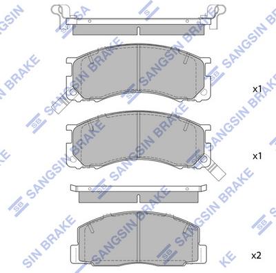 Hi-Q SP2035 - Kit pastiglie freno, Freno a disco autozon.pro