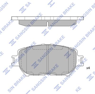 Hi-Q SP2037 - Kit pastiglie freno, Freno a disco autozon.pro