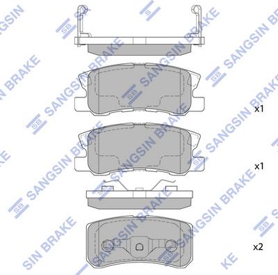 Hi-Q SP2076 - Kit pastiglie freno, Freno a disco autozon.pro