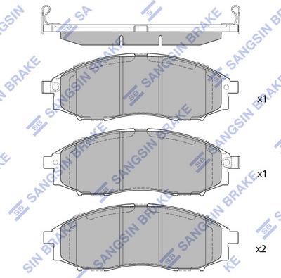 Hi-Q SP2078 - Kit pastiglie freno, Freno a disco autozon.pro