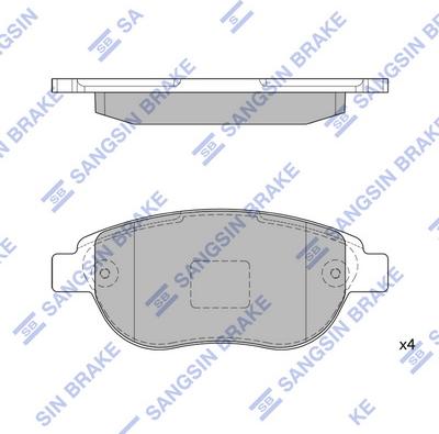 Hi-Q SP2073 - Kit pastiglie freno, Freno a disco autozon.pro