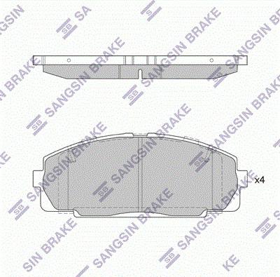 Hi-Q SP2077A - Kit pastiglie freno, Freno a disco autozon.pro