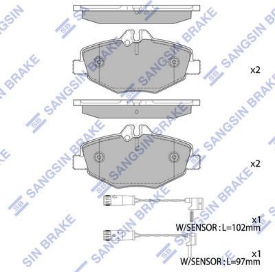 Hi-Q SP2194 - Kit pastiglie freno, Freno a disco autozon.pro