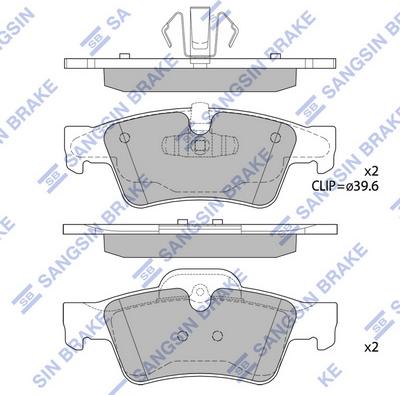 Hi-Q SP2190 - Kit pastiglie freno, Freno a disco autozon.pro