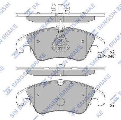 Hi-Q SP2145A - Kit pastiglie freno, Freno a disco autozon.pro