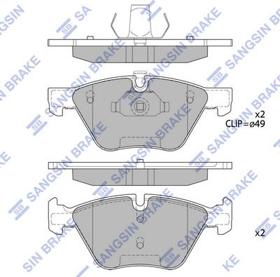 Hi-Q SP2159 - Kit pastiglie freno, Freno a disco autozon.pro