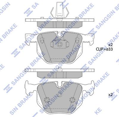 Hi-Q SP2165 - Kit pastiglie freno, Freno a disco autozon.pro