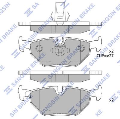 Hi-Q SP2167 - Kit pastiglie freno, Freno a disco autozon.pro