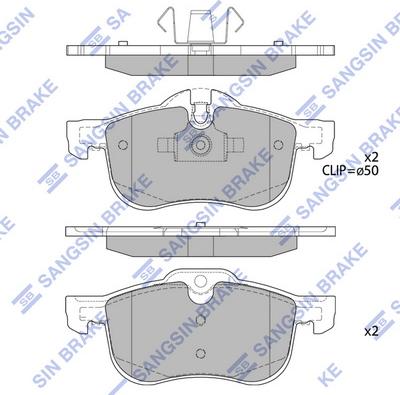 Hi-Q SP2109-F - Kit pastiglie freno, Freno a disco autozon.pro