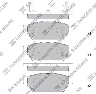 Hi-Q SP2105R - Kit pastiglie freno, Freno a disco autozon.pro