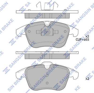 Hi-Q SP2101F - Kit pastiglie freno, Freno a disco autozon.pro