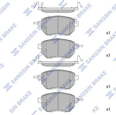 Hi-Q SP2107 - Kit pastiglie freno, Freno a disco autozon.pro