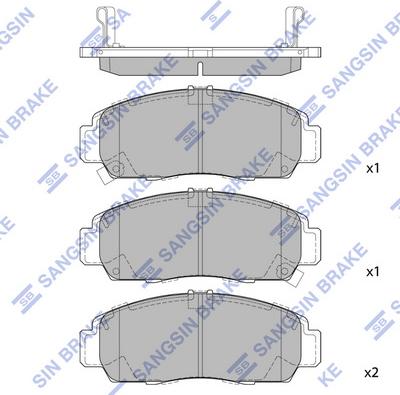 Hi-Q SP2114 - Kit pastiglie freno, Freno a disco autozon.pro