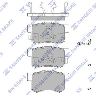 Hi-Q SP2116 - Kit pastiglie freno, Freno a disco autozon.pro