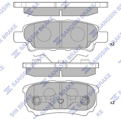 Hi-Q SP2111 - Kit pastiglie freno, Freno a disco autozon.pro