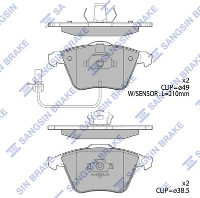 Hi-Q SP2112F - Kit pastiglie freno, Freno a disco autozon.pro