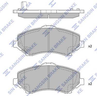 Hi-Q SP2185 - Kit pastiglie freno, Freno a disco autozon.pro