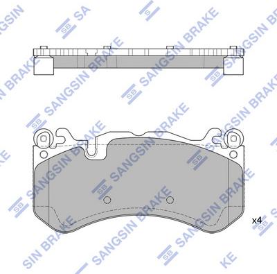 Hi-Q SP2187 - Kit pastiglie freno, Freno a disco autozon.pro