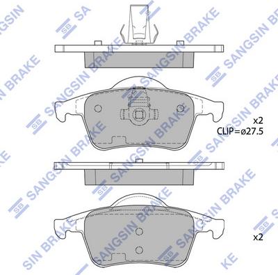 Hi-Q SP2123 - Kit pastiglie freno, Freno a disco autozon.pro