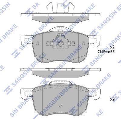 Hi-Q SP2122 - Kit pastiglie freno, Freno a disco autozon.pro