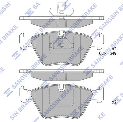 Hi-Q SP2171 - Kit pastiglie freno, Freno a disco autozon.pro