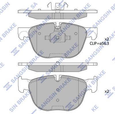 Hi-Q SP2172 - Kit pastiglie freno, Freno a disco autozon.pro