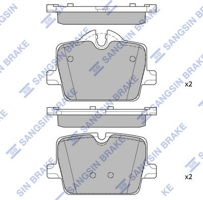 Hi-Q SP2821 - Kit pastiglie freno, Freno a disco autozon.pro