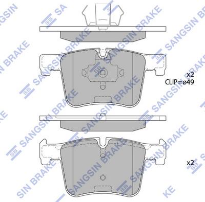 Hi-Q SP2344 - Kit pastiglie freno, Freno a disco autozon.pro