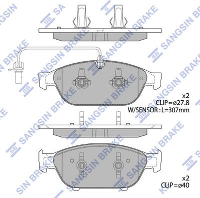 Hi-Q SP2316 - Kit pastiglie freno, Freno a disco autozon.pro