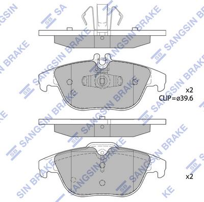 Hi-Q SP2313 - Kit pastiglie freno, Freno a disco autozon.pro