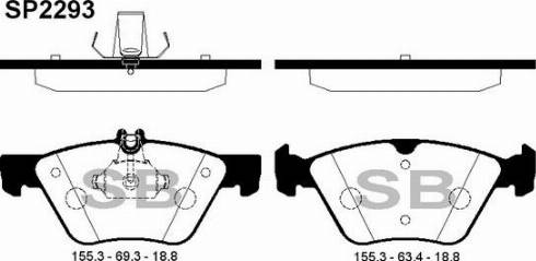 Hi-Q SP2293 - Kit pastiglie freno, Freno a disco autozon.pro