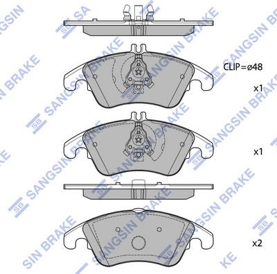 Hi-Q SP2292 - Kit pastiglie freno, Freno a disco autozon.pro