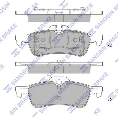 Hi-Q SP2244 - Kit pastiglie freno, Freno a disco autozon.pro