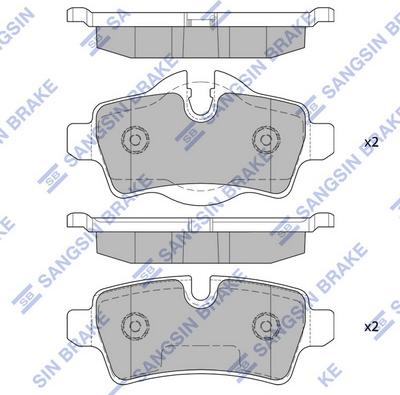 Hi-Q SP2246 - Kit pastiglie freno, Freno a disco autozon.pro