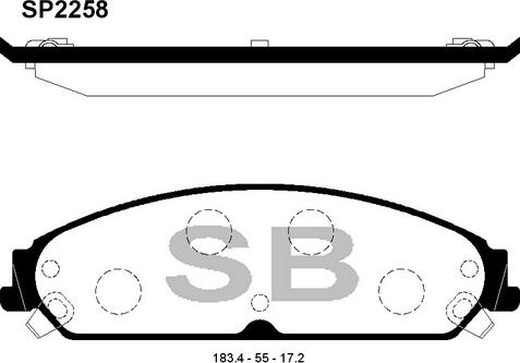 Hi-Q SP2258 - Kit pastiglie freno, Freno a disco autozon.pro