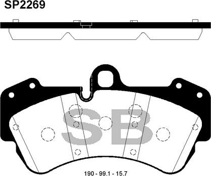 Hi-Q SP2269 - Kit pastiglie freno, Freno a disco autozon.pro