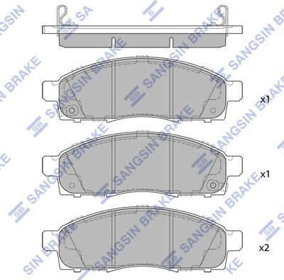 Hi-Q SP2267 - Kit pastiglie freno, Freno a disco autozon.pro