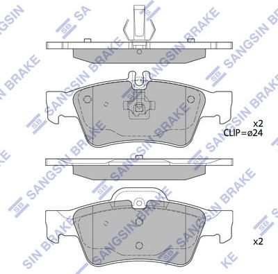 Hi-Q SP2209 - Kit pastiglie freno, Freno a disco autozon.pro